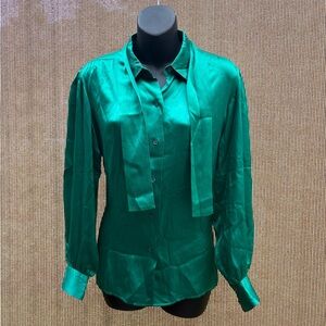 Saint Laurent rive gauche green Button-Up Blouse